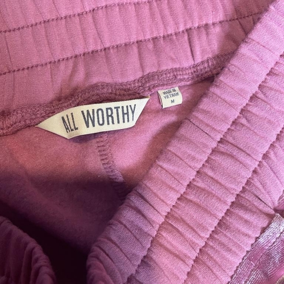All Worthy women's joggers colour pink size M 62% polyester 34% rayon 4% spandex - Picture 4 of 6
